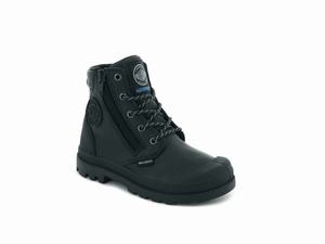 Palladium Gyerek Bakancs - Pampa Hi Cuff Waterproof Szürke/Kék | 312SWAGDO